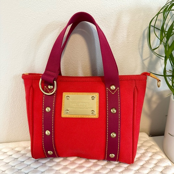 Louis Vuitton Handbags - LOUIS VUITTON Cabas Antigua PM Handbag Canvas Red
